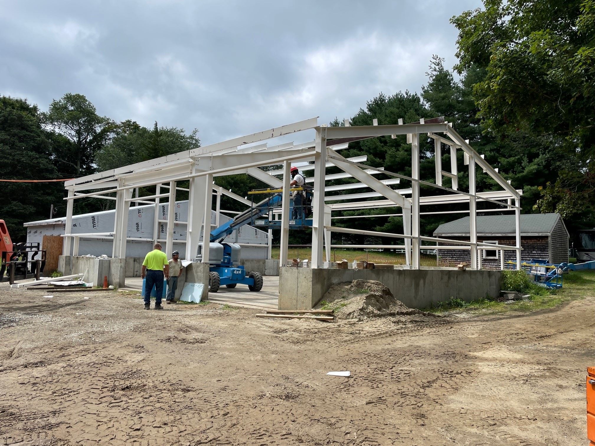 Structural Steel Frame for the New Maintenance Garage